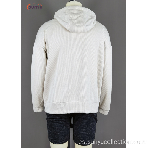 Sudadera con doble cara de gofres para hombre con capucha